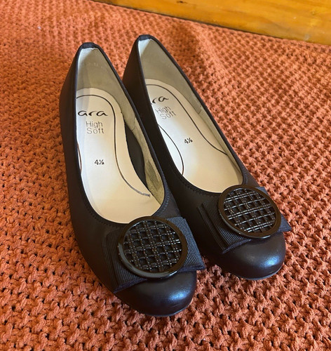 Ara high soft flats black - ara,